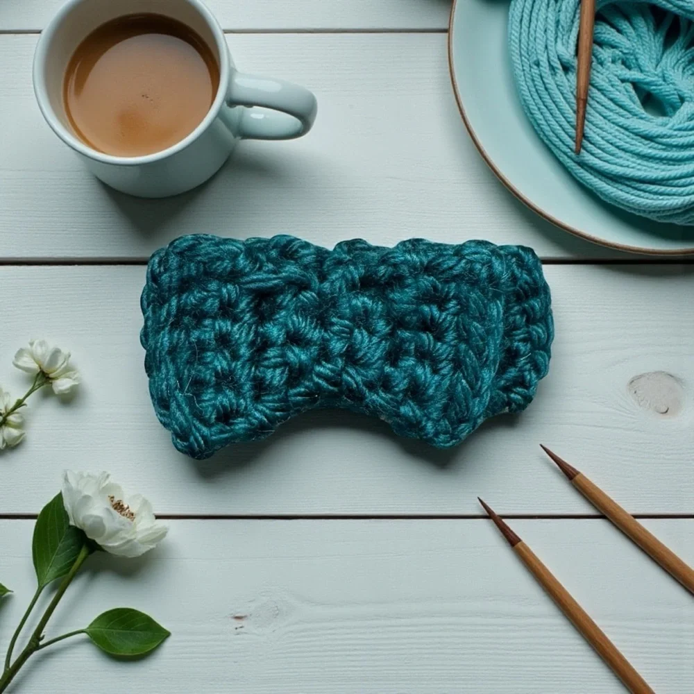 Elegant Teal Cat Neck Warmer